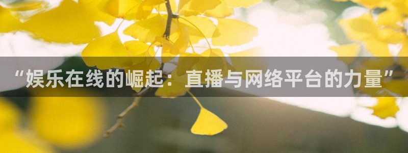 优游国际官网下载：“娱乐在线的崛起：直播与网络平台的力量”